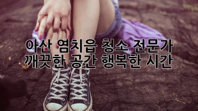 아산 염치읍 청소 전문가: 깨끗한 공간, 행복한 시간